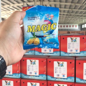 15g, 30g Magic Brand Natural Washing Powder Mula sa Nangungunang Manufacturer ng Mga Produktong Panlinis Labahan Detergent Powder Cleaner White Powder Hand Wash at Machine Wash papuntang Africa Algeria Market