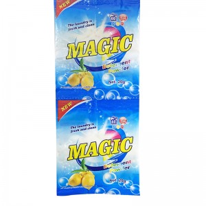 15g, 30g Magic Brand Natural Washing Powder Mula sa Nangungunang Manufacturer ng Mga Produktong Panlinis Labahan Detergent Powder Cleaner White Powder Hand Wash at Machine Wash papuntang Africa Algeria Market