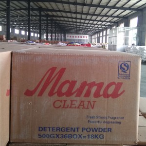 150g, 500g na mga kahon Mama Clean Wholesale Laundry Washing Detergent Powder High foam Low density Powder detergent para sa Laundry manufacturer OEM ODM PL sa Congo Market