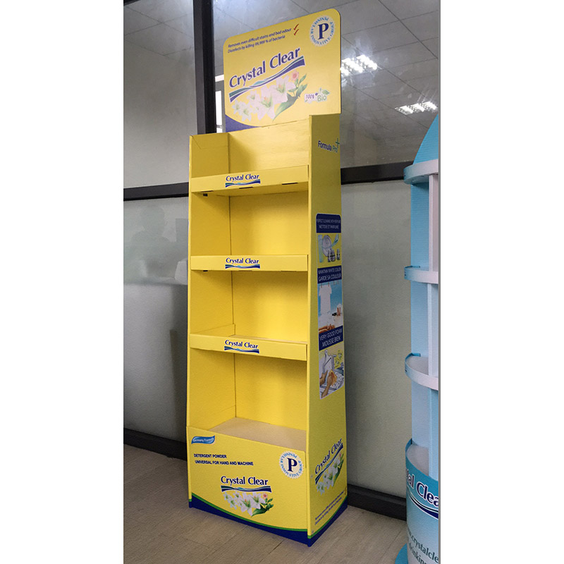 Good quality Crystal Clear  Laundry washing powder display rack with good quality for 15-300g bag to  africa supermarket