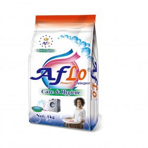 AFLO Wholesale Rich foam eco-friendly Laundry Soap Washing Powder Detergent for clothing wash 1KG/bag, 125G/bag, 250g/bag,2kg/bag to Beining market