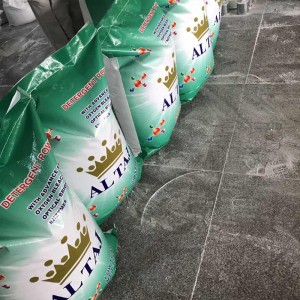 ALTAJ Sabão em pó detergente em pó eficaz de alta qualidade / saco de 25 kg adequado para água quente e fria para o mercado de Dubai.