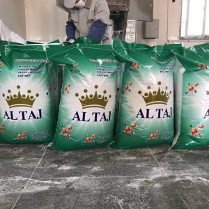 ALTAJ High quality effective bulk/25kg bag washing powder detergent soap powder suitable for hot and cold water to Dubai market.