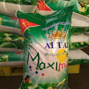 ALTAJ High quality effective bulk/25kg bag washing powder detergent soap powder suitable for hot and cold water to Dubai market.