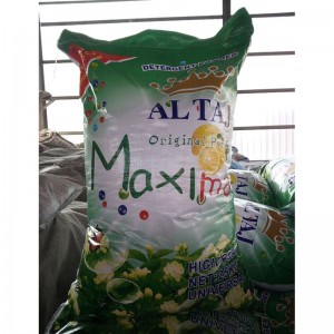 ALTAJ High quality effective bulk/25kg bag washing powder detergent soap powder suitable for hot and cold water to Dubai market.