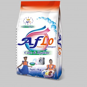 AFLO Wholesale Rich foam eco-friendly Laundry Soap Washing Powder Detergent for clothing wash 1KG/bag, 125G/bag, 250g/bag,2kg/bag to Beining market