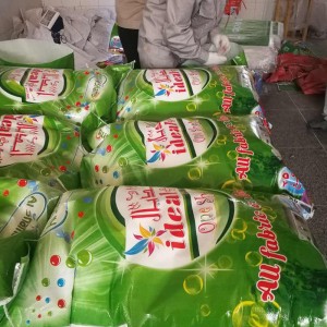 25 kg Bolsas ideales verdes a granel buen perfume detergente detergente en polvo jabón para lavar ropa en polvo con el mejor precio en el mercado de Sharjah para el medio ambiente y la salud