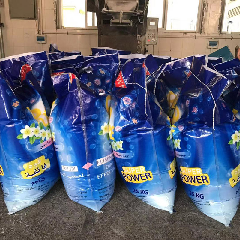 OEM brand PURE detergent factory wholesale 25kg Bulk laundry washing detergent powder remove stains very well used in cold and hot water to Oman market