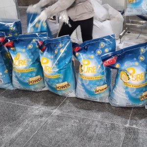 15kg Pure brand Best quality washing powder laundry detergent high efficiency washing powder used in hard and soft water to Oman market