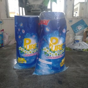 OEM brand PURE detergent factory wholesale 25kg Bulk laundry washing detergent powder remove stains very well used in cold and hot water to Oman market