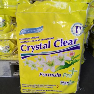 Nom de marque de bonne qualité Crystal Clear Factory OEM Détergent en poudre à laver Détergent à lessive en poudre avec le meilleur prix en Sierra Leone