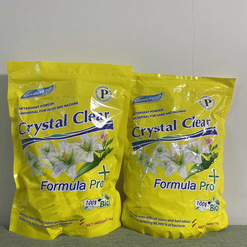 Magandang kalidad ng brand name na Crystal Clear Factory OEM Washing Powder Detergent Washing Powder Laundry Detergent na may pinakamagandang presyo sa Sierra Leone